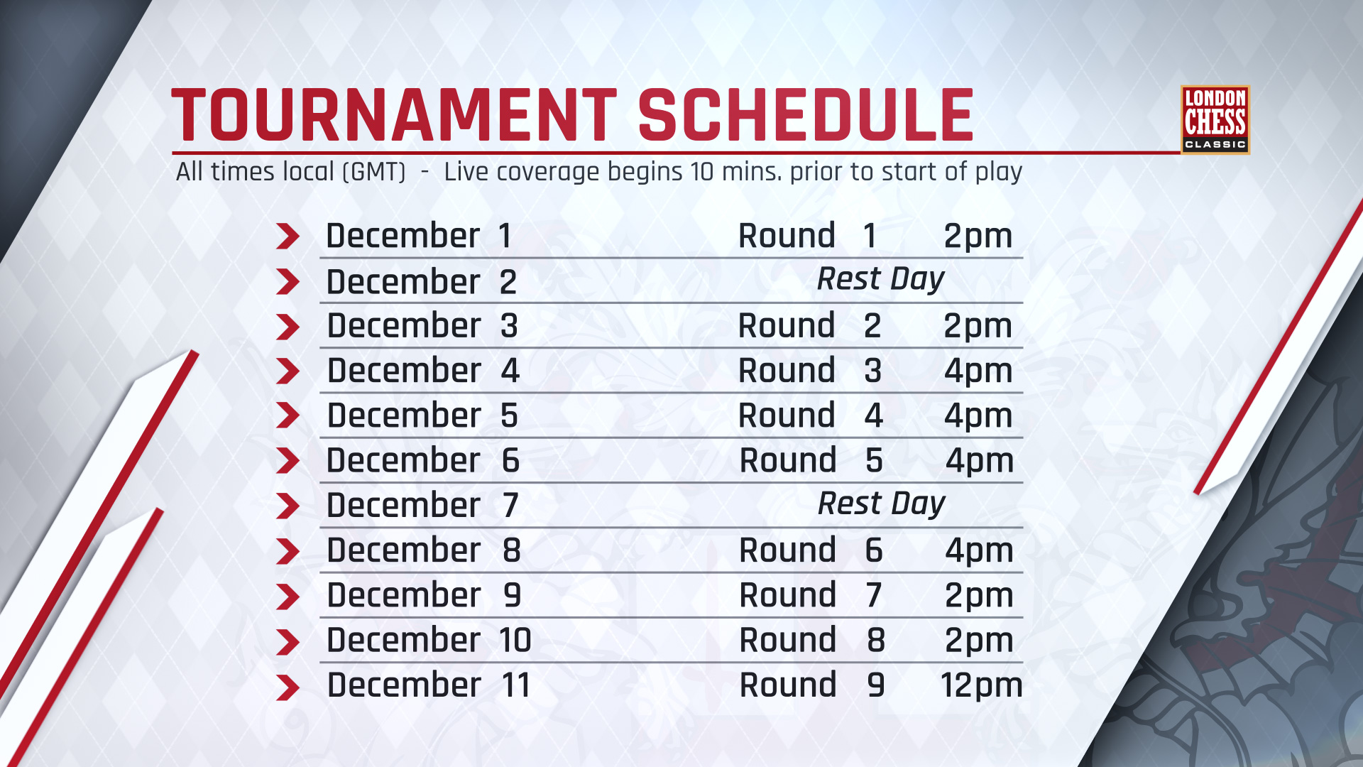 LCC 2017 Tournament Schedule